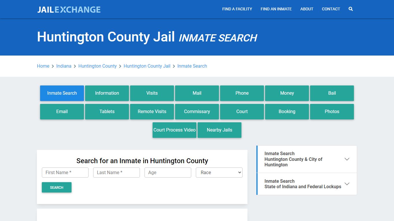 Huntington County Jail, IN Inmate Search: Roster & Mugshots