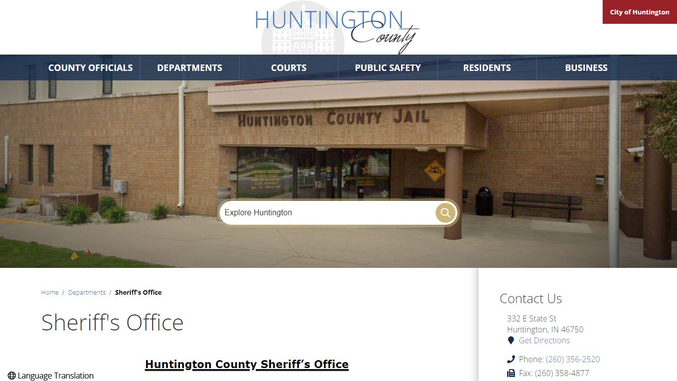 Sheriff's Office / Huntington County, Indiana