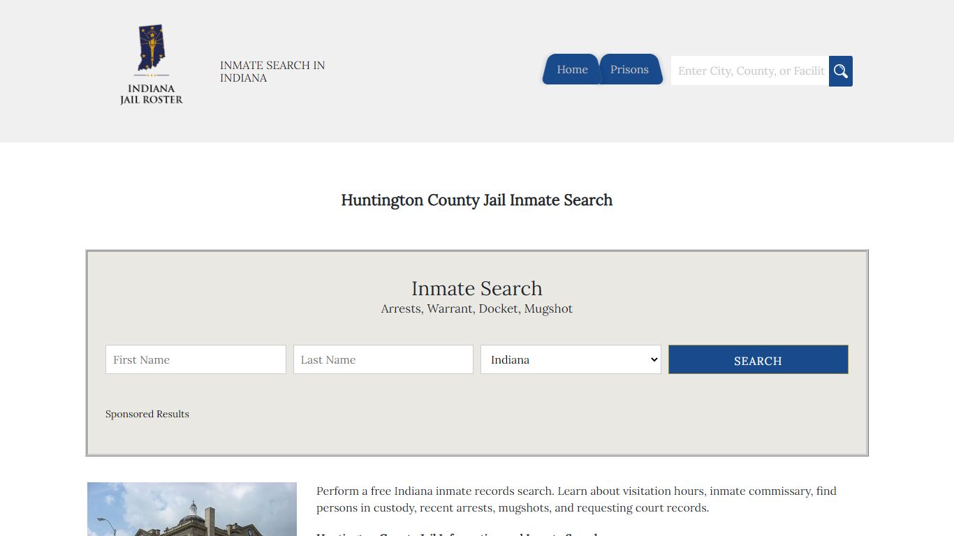 Huntington County Jail Inmate Search | Indiana Jail Roster